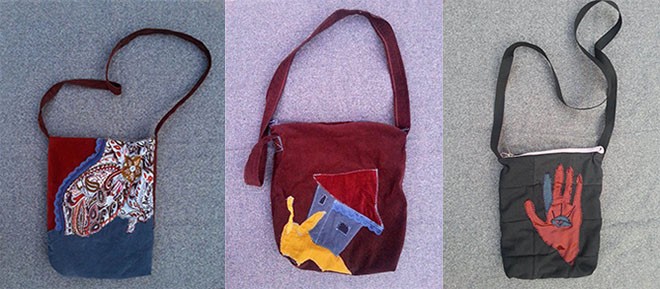 Za Danicu je šivenje torbi jedan vid slikanja, u ovom slučaju tkaninom i  koncem